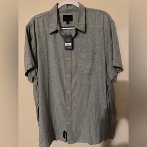 Lucky Brand Men's Casual Gray/greenish Button Down Shirt